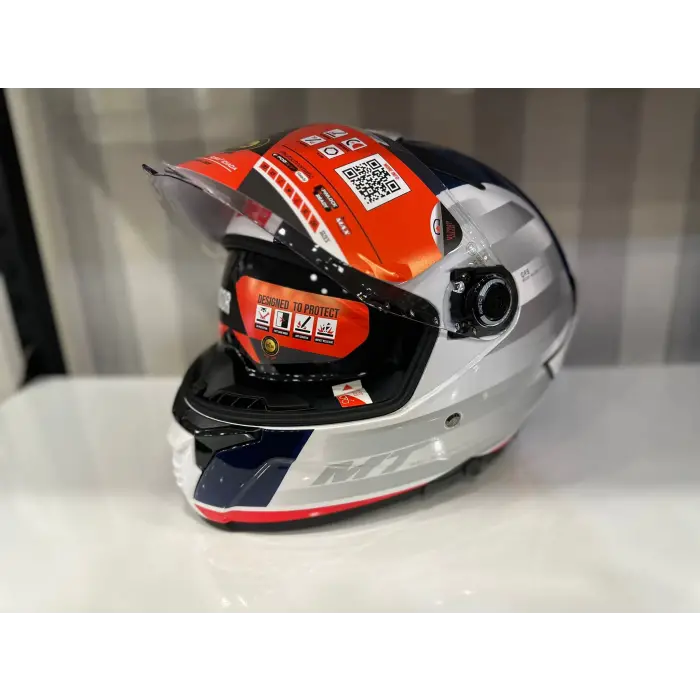 KASK MT THUNDER 4 SV TEARS C7 PARLAK MAVİ/İNCİ BEYAZ