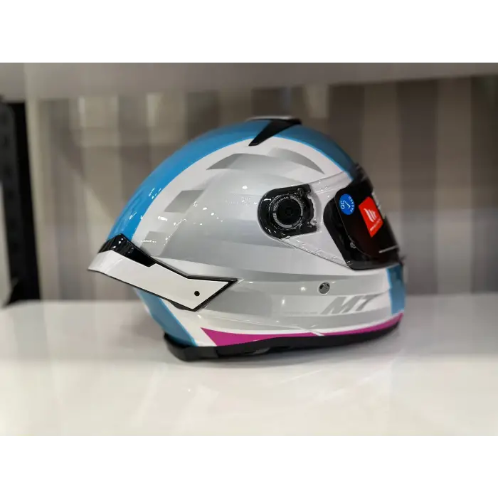 KASK MT THUNDER 4 SV TEARS C8 PARLAK İNCİ BEYAZ/PEMBE