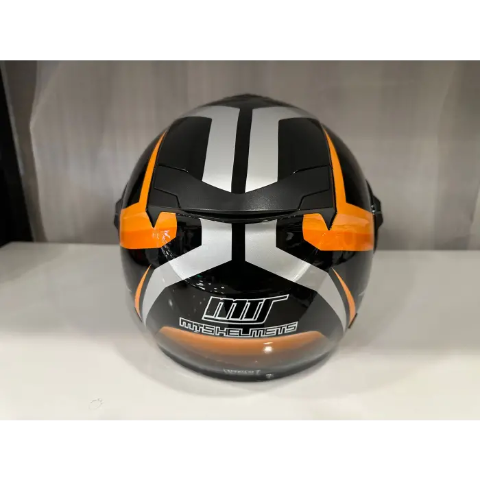 KASK MTS 625 WASP ÇENESİZ GÜNEŞ GÖZLÜKLÜ TURUNCU/SİYAH