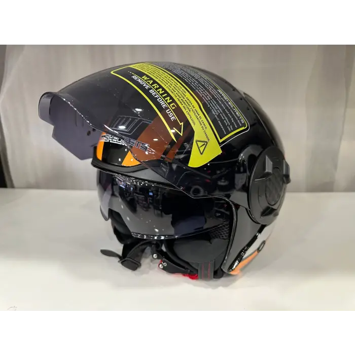 KASK MTS 625 WASP ÇENESİZ GÜNEŞ GÖZLÜKLÜ TURUNCU/SİYAH