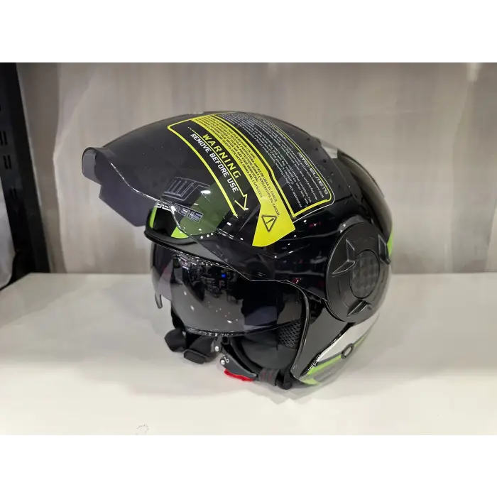 KASK MTS 625 WASP ÇENESİZ GÜNEŞ GÖZLÜKLÜ YEŞİL/SİYAH