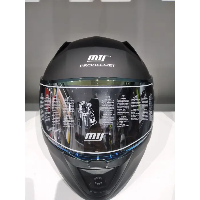 KASK MTS PRO 801 MAT SİYAH GÜNEŞ GÖZLÜKLÜ