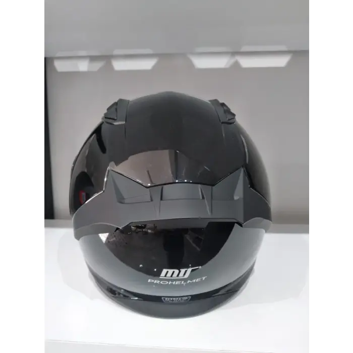 KASK MTS PRO 801 PARLAK SİYAH GÜNEŞ GÖZLÜKLÜ