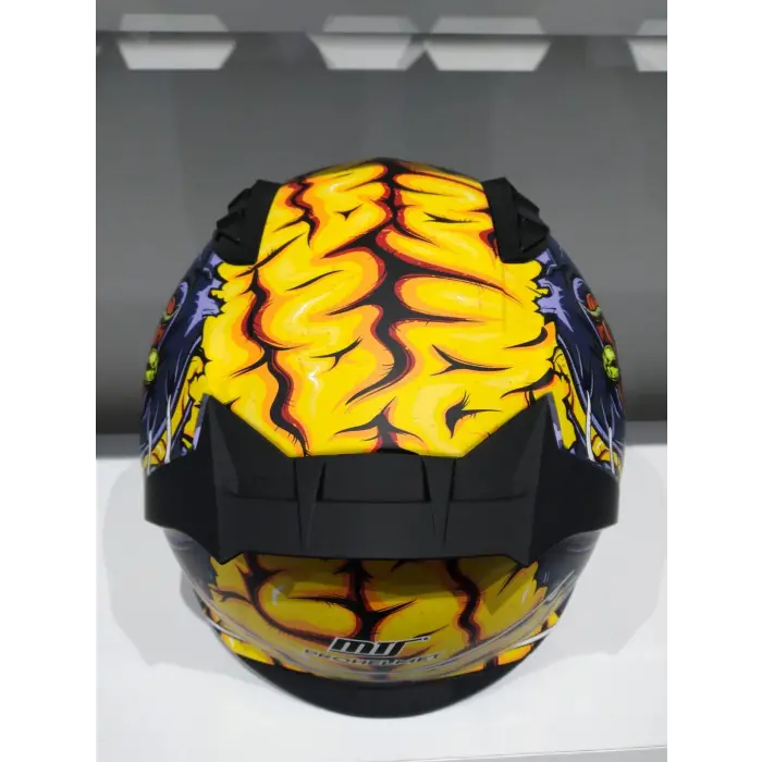 KASK MTS PRO 801 ZOMBİ GÜNEŞ GÖZLÜKLÜ ORANGE/BLUE