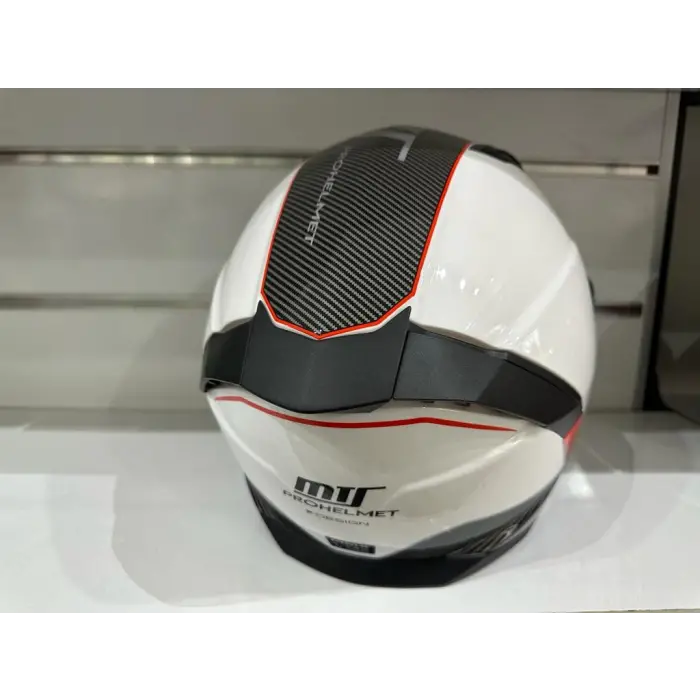 KASK MTS PRO 910 DESİNG GÜNEŞ GÖZLÜKLÜ BEYAZ/KIRMIZI