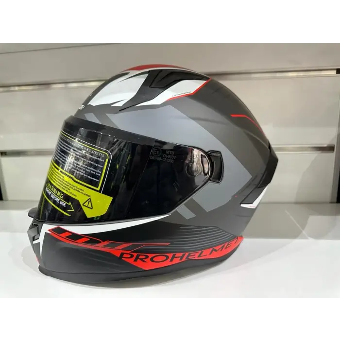 KASK MTS PRO 910 TWISTER GÜNEŞ GÖZLÜKLÜ KIRMIZI/GRİ