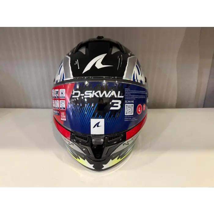 Kask Shark D-SKWAL 3 STREETRUSH Siyah Mavi Krom