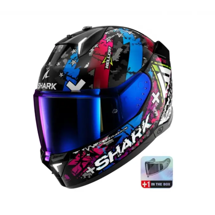 KASK SHARK SKWAL İ3 HELLCAT +RENKLİ CAM