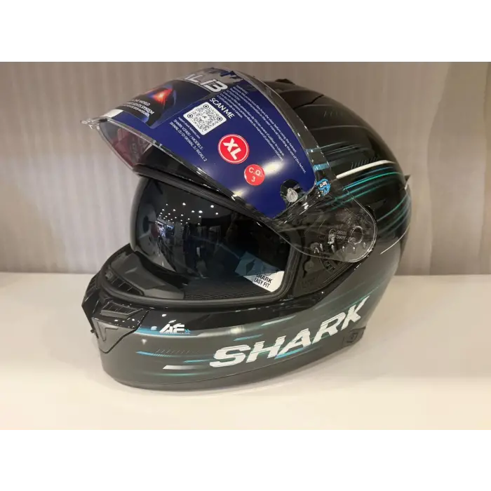 Kask Shark Skwal İ3 Lıght-Blur Siyah/Mavi/Yeşil