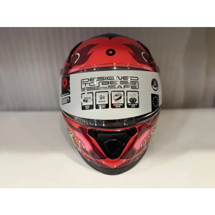 KASK SHIRO KATANA SV PSYCO TURUNCU/BORDO