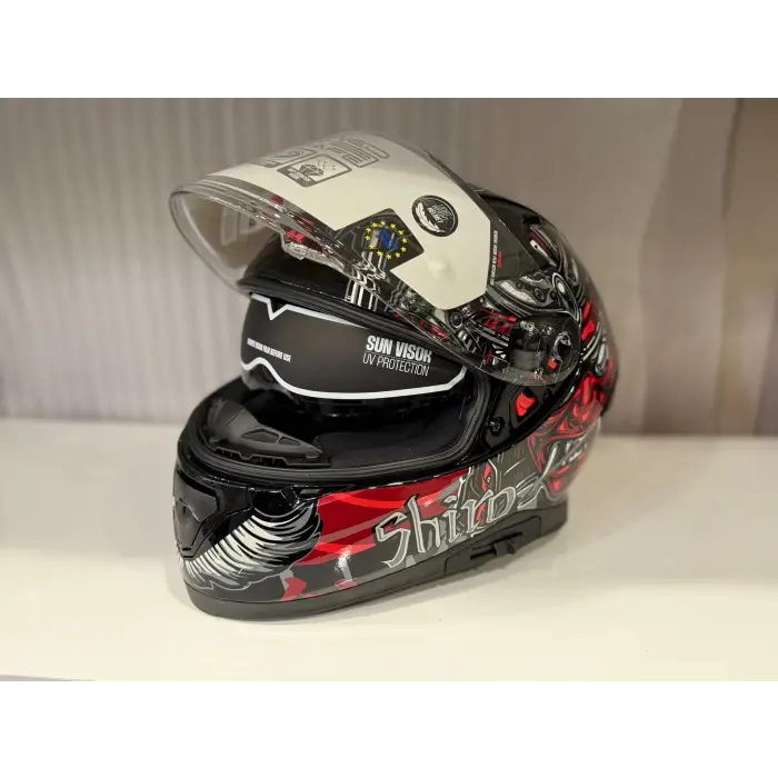 KASK SHIRO KATANA SV SAMURAİ KIRMIZI/SİYAH