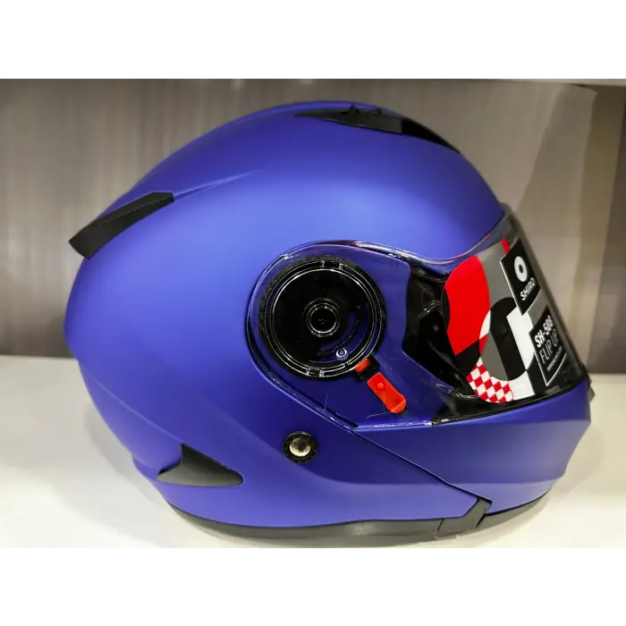 KASK SHIRO SH-508 MAT MAVİ ÇENE AÇILIR