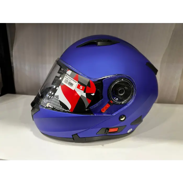 KASK SHIRO SH-508 MAT MAVİ ÇENE AÇILIR