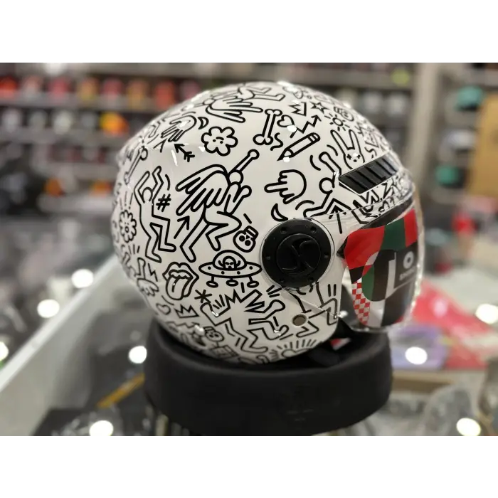 KASK SHIRO SH-62 KİOTO ÇENESİZ DOODLE