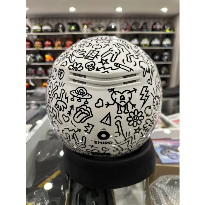 KASK SHIRO SH-62 KİOTO ÇENESİZ DOODLE