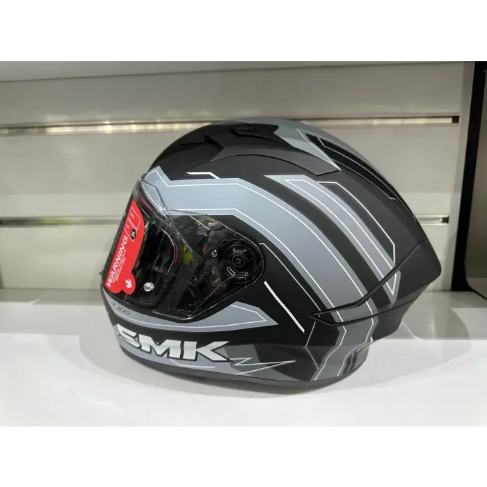 Kask Smk MA261Stellar Bolt Mat Siyah/Gri
