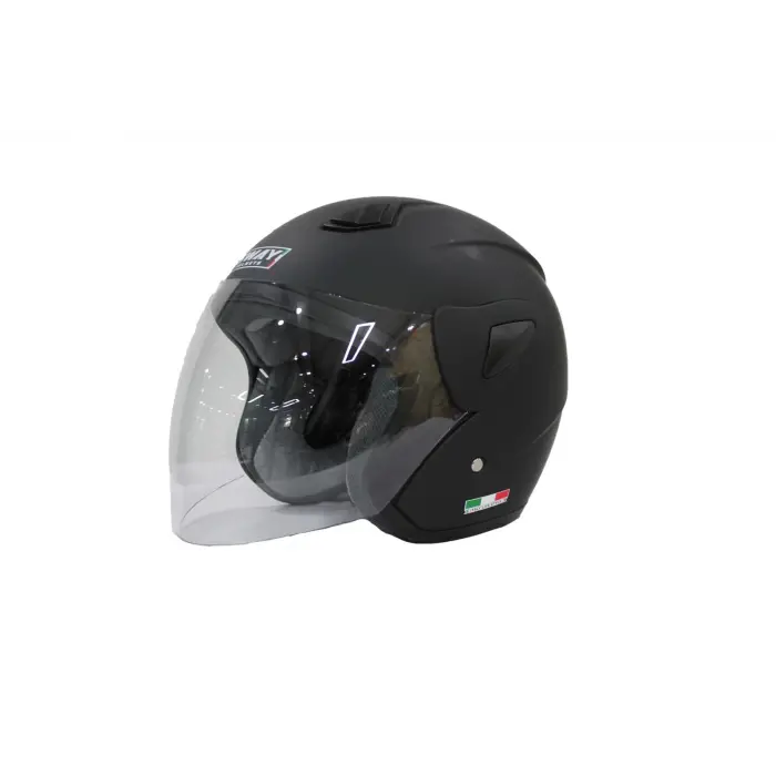 Kask Sw-733 Mat Siyah Şeffaf Camlı
