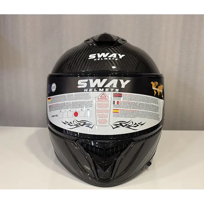KASK SWAY 861F D CARBON PARLAK SİYAH