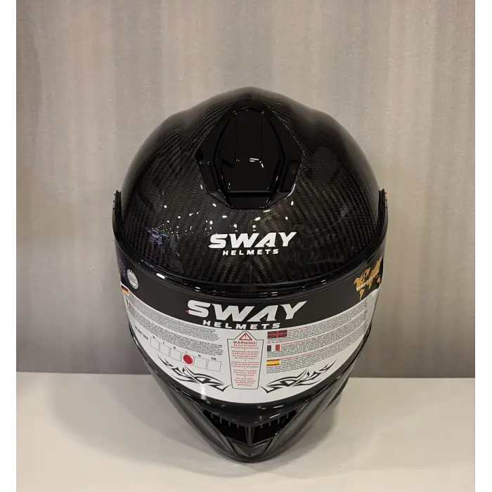 KASK SWAY 861F D CARBON PARLAK SİYAH
