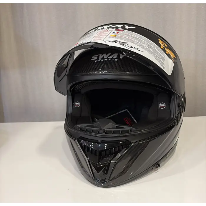 KASK SWAY 861F D CARBON PARLAK SİYAH