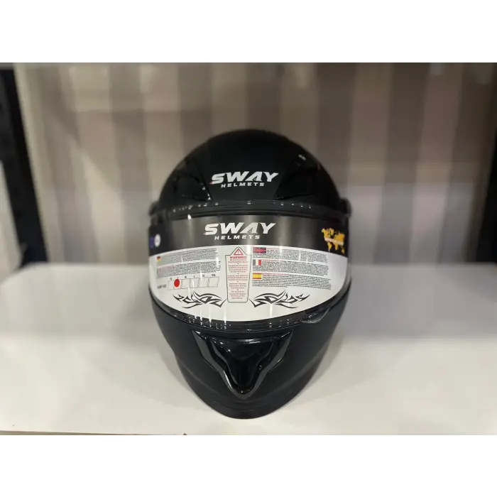 KASK SWAY 926 MAT SİYAH ÇENE AÇILIR