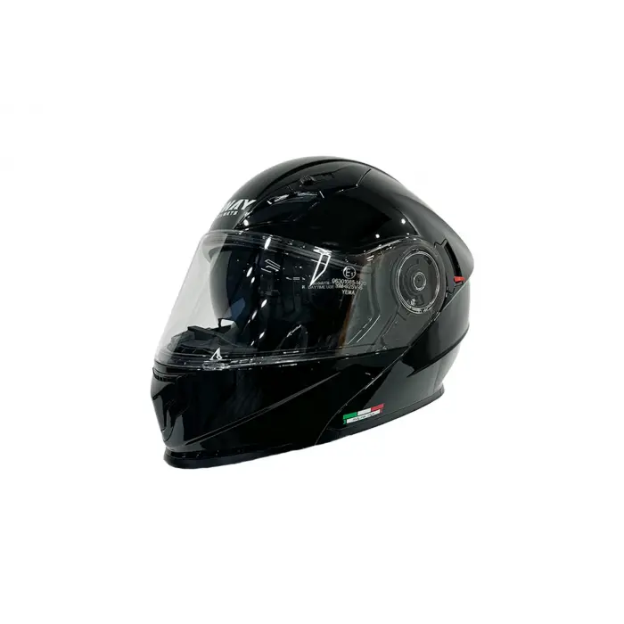 KASK SWAY 926 PARLAK SİYAH ÇENE AÇILIR