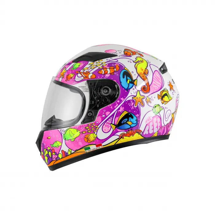 KASK SWAY ÇOCUK SW 815K OCEAN White Pink Full Face