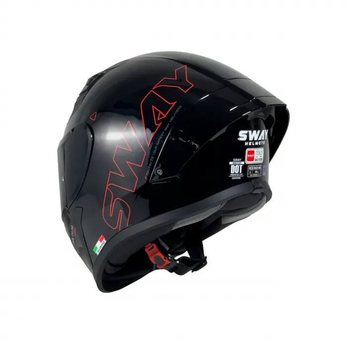 KASK SWAY F357 Kask PARLAK SİYAH