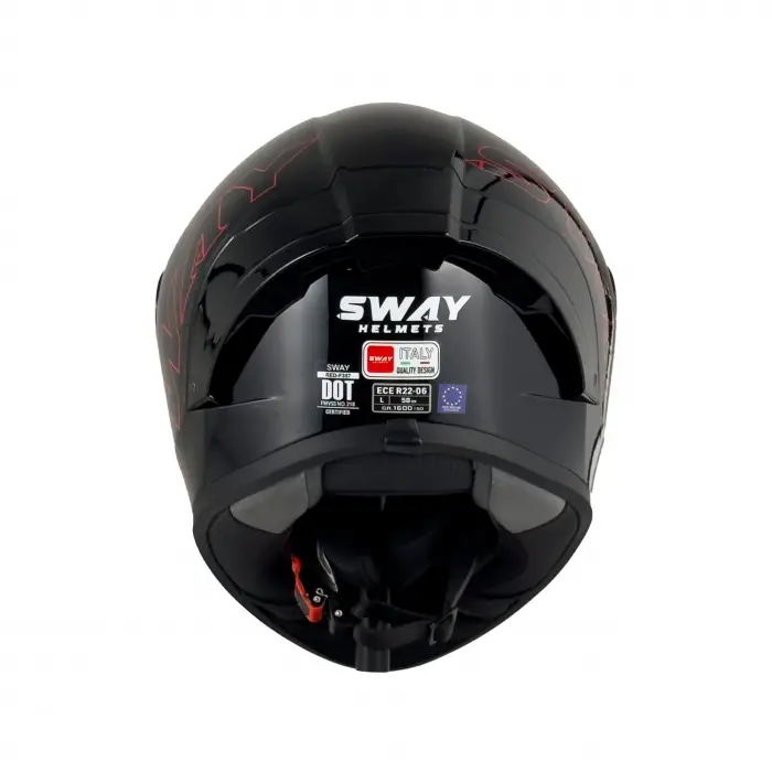 KASK SWAY F357 Kask PARLAK SİYAH