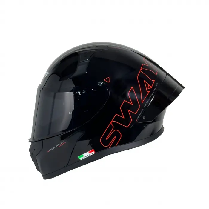 KASK SWAY F357 Kask PARLAK SİYAH