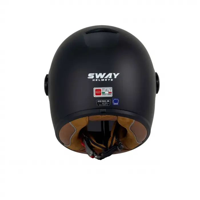 KASK SWAY SW-V6 RETRO MAT SİYAH