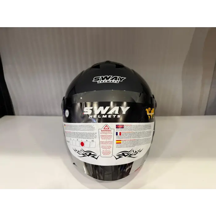KASK SWAY SW 715 HD GREY (Aynalı Vizör)
