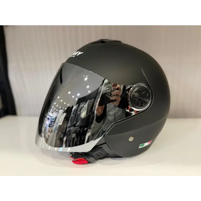 KASK SWAY SW 715 Matt Black (Aynalı Vizör)