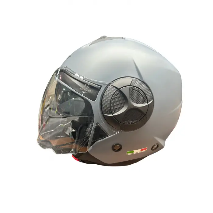 KASK SWAY SW-737 MAT GRİ ÇENESİZ GÜNEŞ GÖZLÜKLÜ