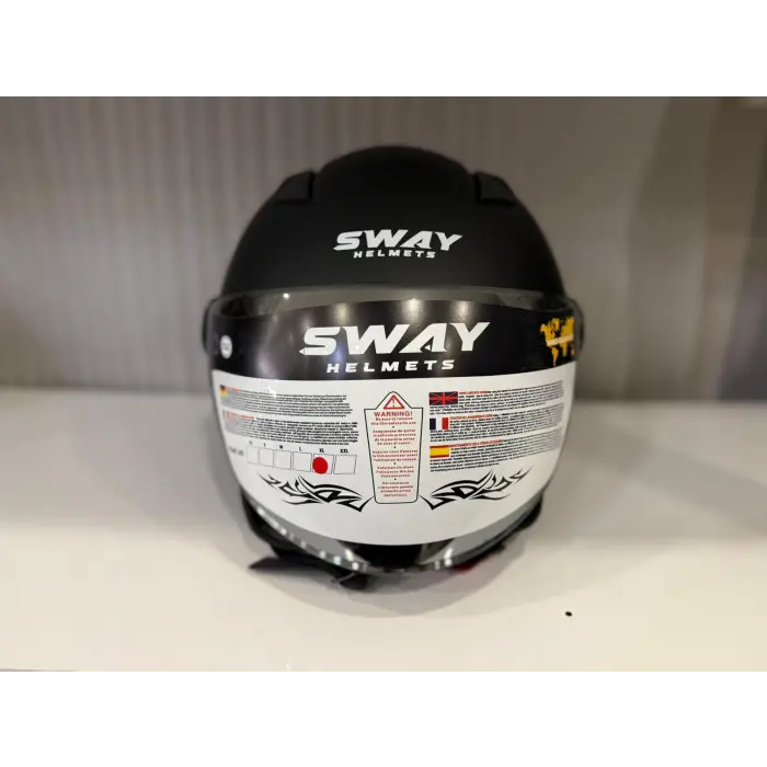 KASK SWAY SW 765 Matt Black (GÜMÜŞ VİZÖR)