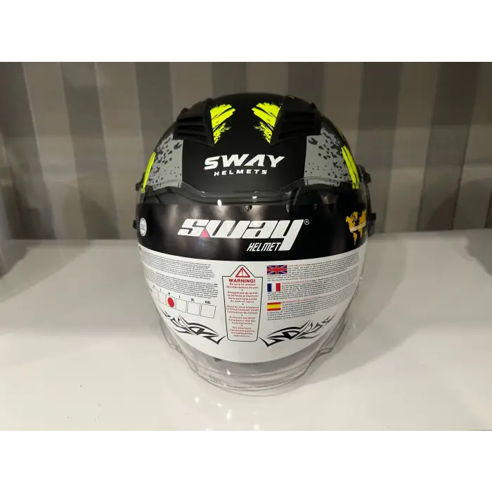 KASK SWAY SW-766 Matt Poıson Black Grey Yellow GÜNEŞ GÖZLÜKLÜ