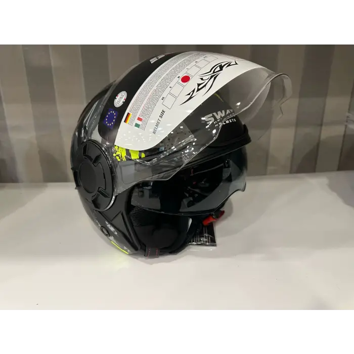KASK SWAY SW-766 Matt Poıson Black Grey Yellow GÜNEŞ GÖZLÜKLÜ