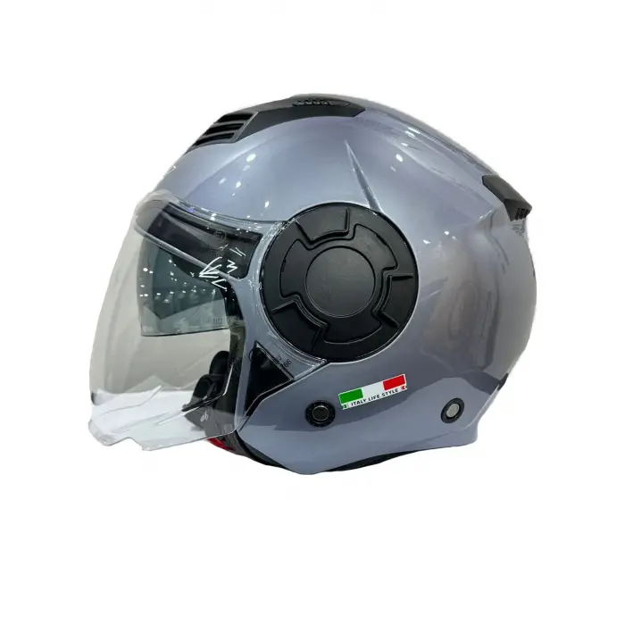 KASK SWAY SW-766 TİTANYUM ÇENESİZ GÜNEŞ GÖZLÜKLÜ