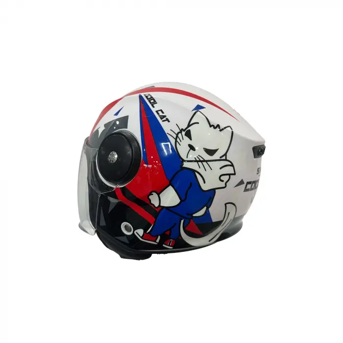 KASK SWAY SW 814 COOL CAT White (ÇOCUK)