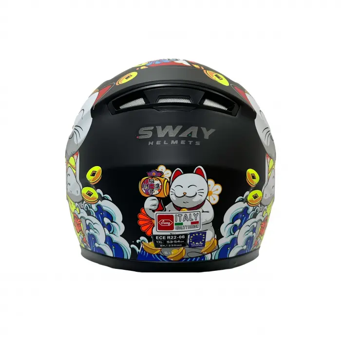 KASK SWAY ÇOCUK SW 815K CAT White Yellow Full Face