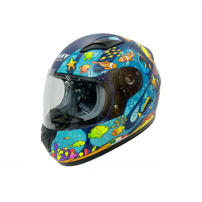 KASK SWAY ÇOCUK SW 815K OCEAN Black Blue Full Face