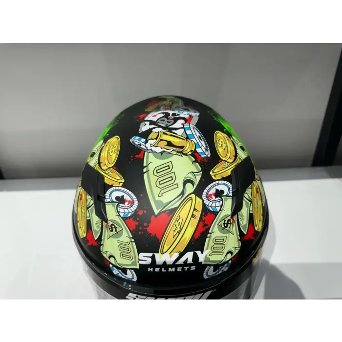 KASK SWAY SW 820 UGLY FULLA FACE GÜMÜŞ VİZÖR