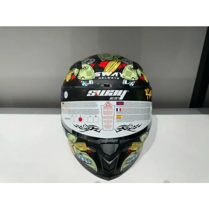 KASK SWAY SW 820 UGLY FULLA FACE GÜMÜŞ VİZÖR