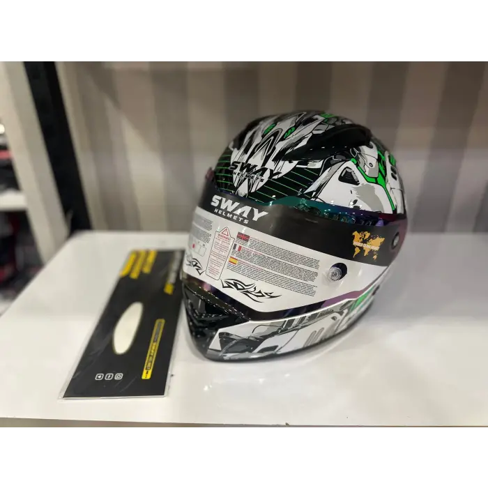 KASK SWAY SW 850 WHITE/GREEN FULL FACE