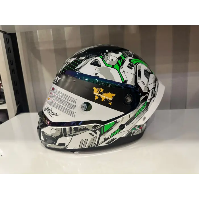 KASK SWAY SW 850 WHITE/GREEN FULL FACE