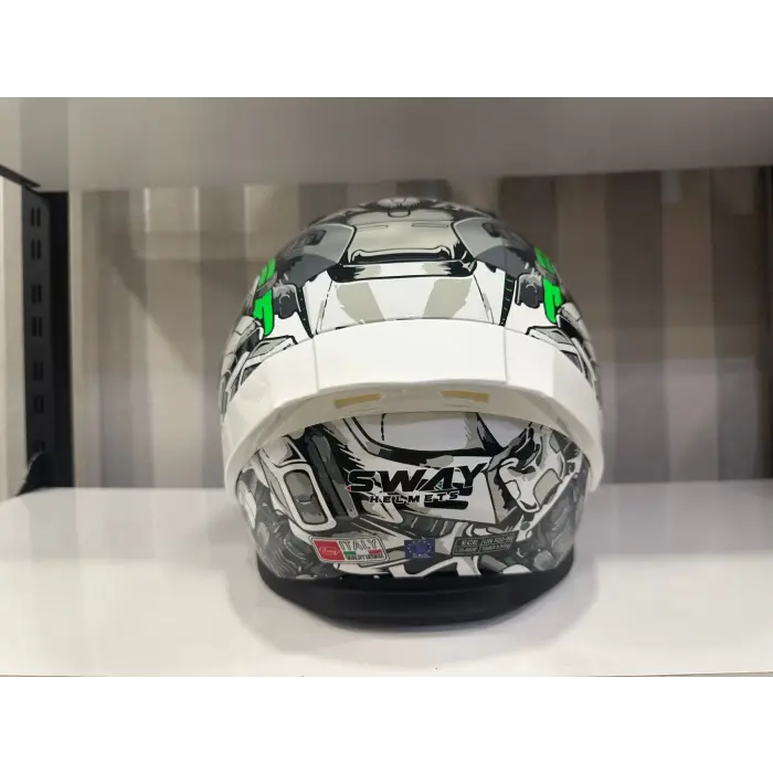 KASK SWAY SW 850 WHITE/GREEN FULL FACE