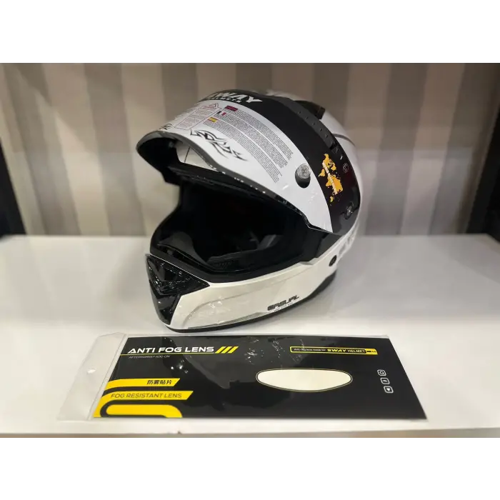KASK SWAY SW 850 WHITE/SİLVER FULL FACE