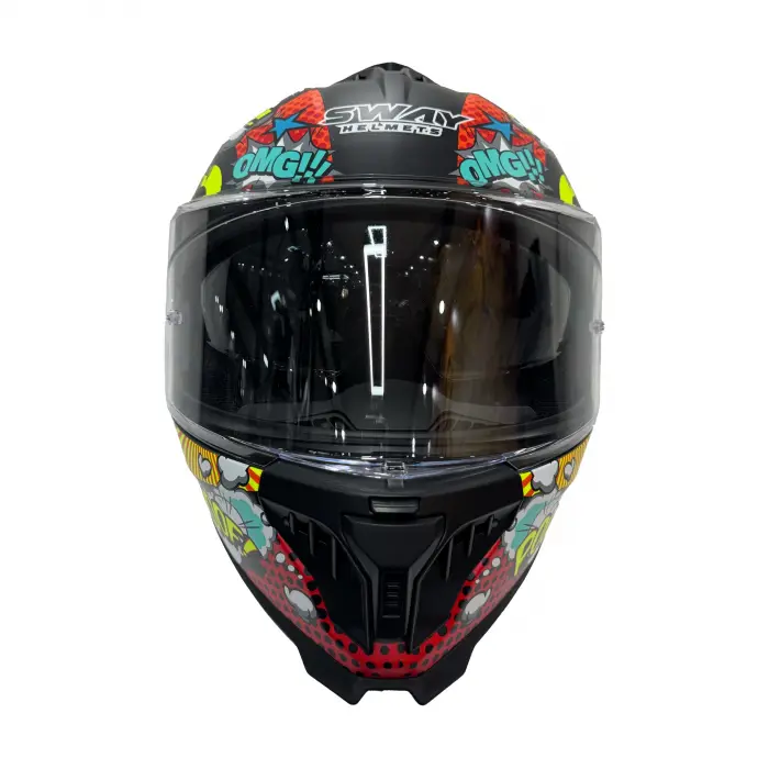 KASK SWAY SW 865 BOOM Black Callorful GÜNEŞ GÖZLÜKLÜ