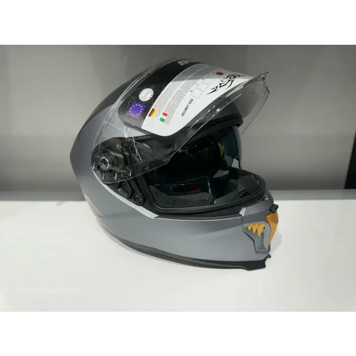 KASK SWAY SW-865 MAT GRİ GÜNEŞ GÖZLÜKLÜ