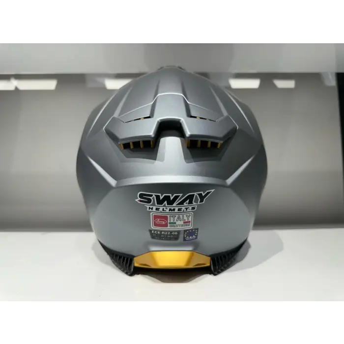 KASK SWAY SW-865 MAT GRİ GÜNEŞ GÖZLÜKLÜ